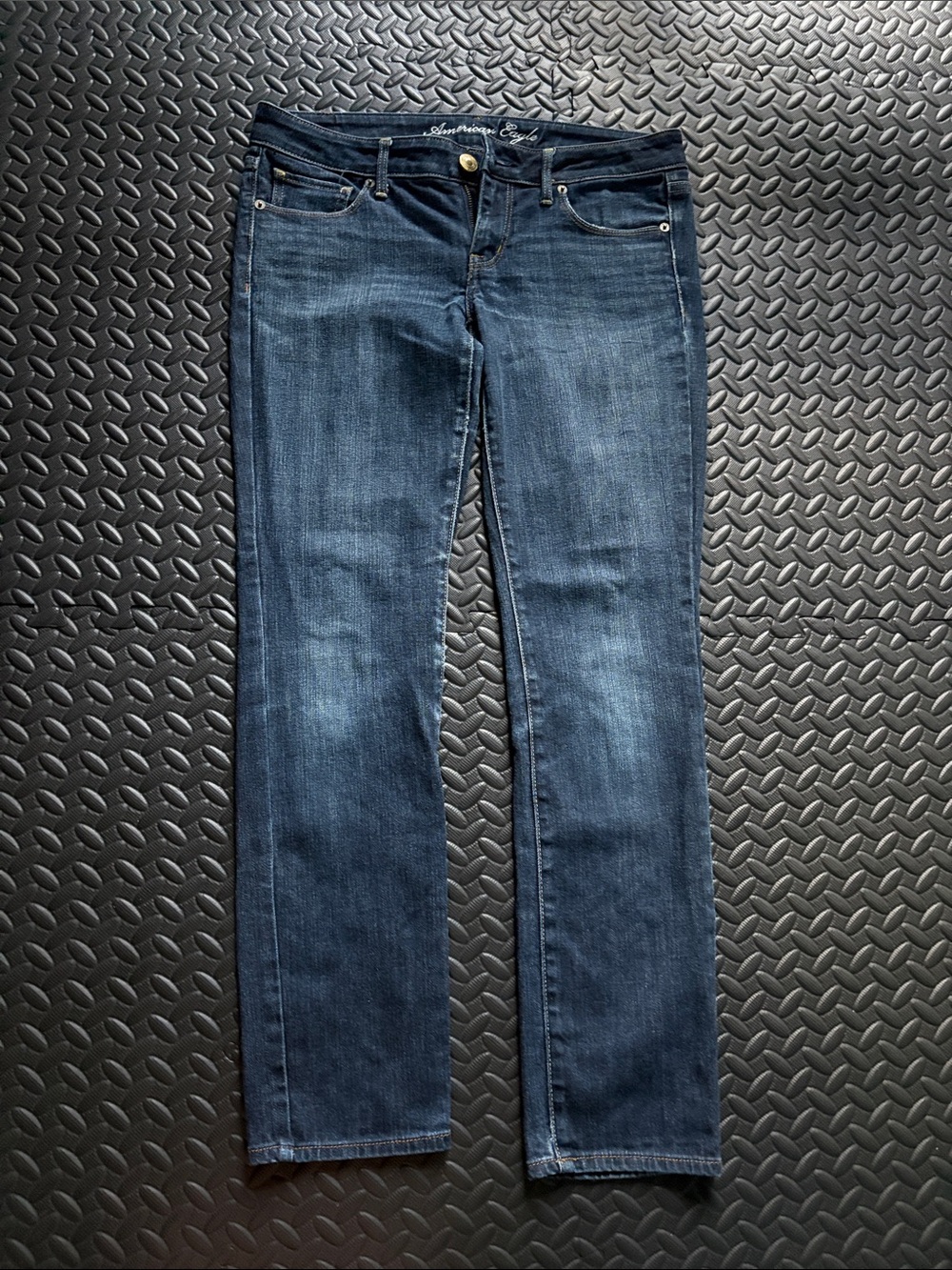 American Eagle Outfitters Dark Blue Straight Leg Jeans